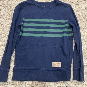 GAP Kids Blue and Green Striped Sweater